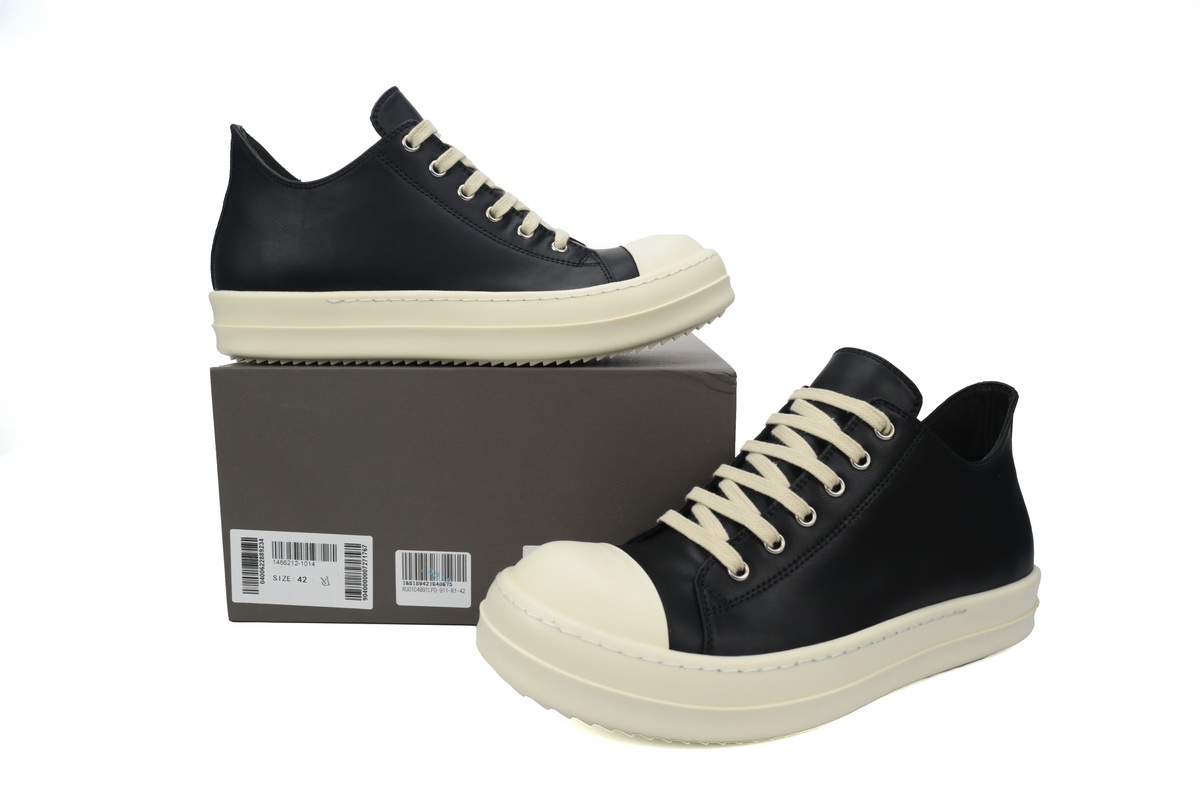 Replica Rick Owens Shoe Rick Owens Low ‘Black Milk’