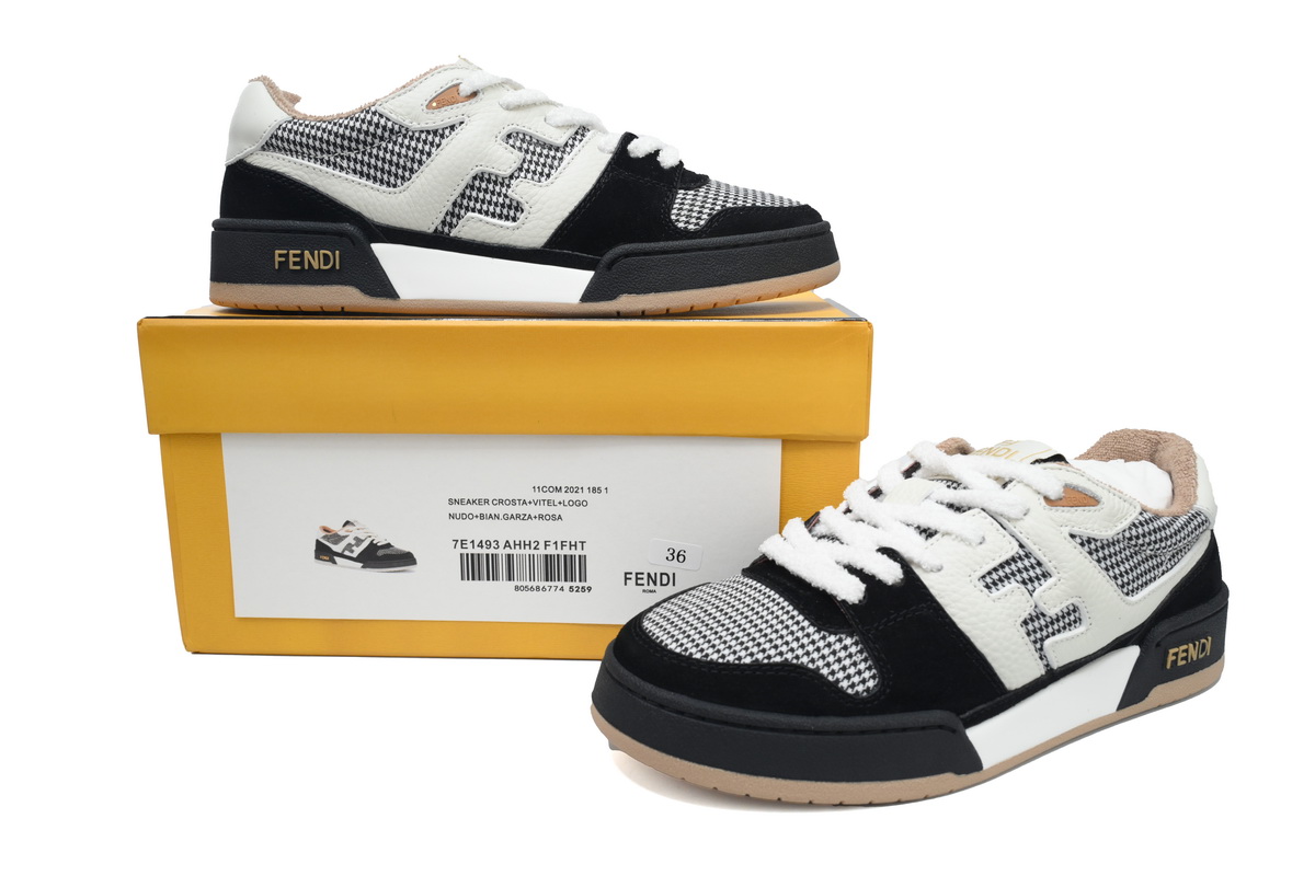 Replica Fendi Shoe Fendi Match Black and White