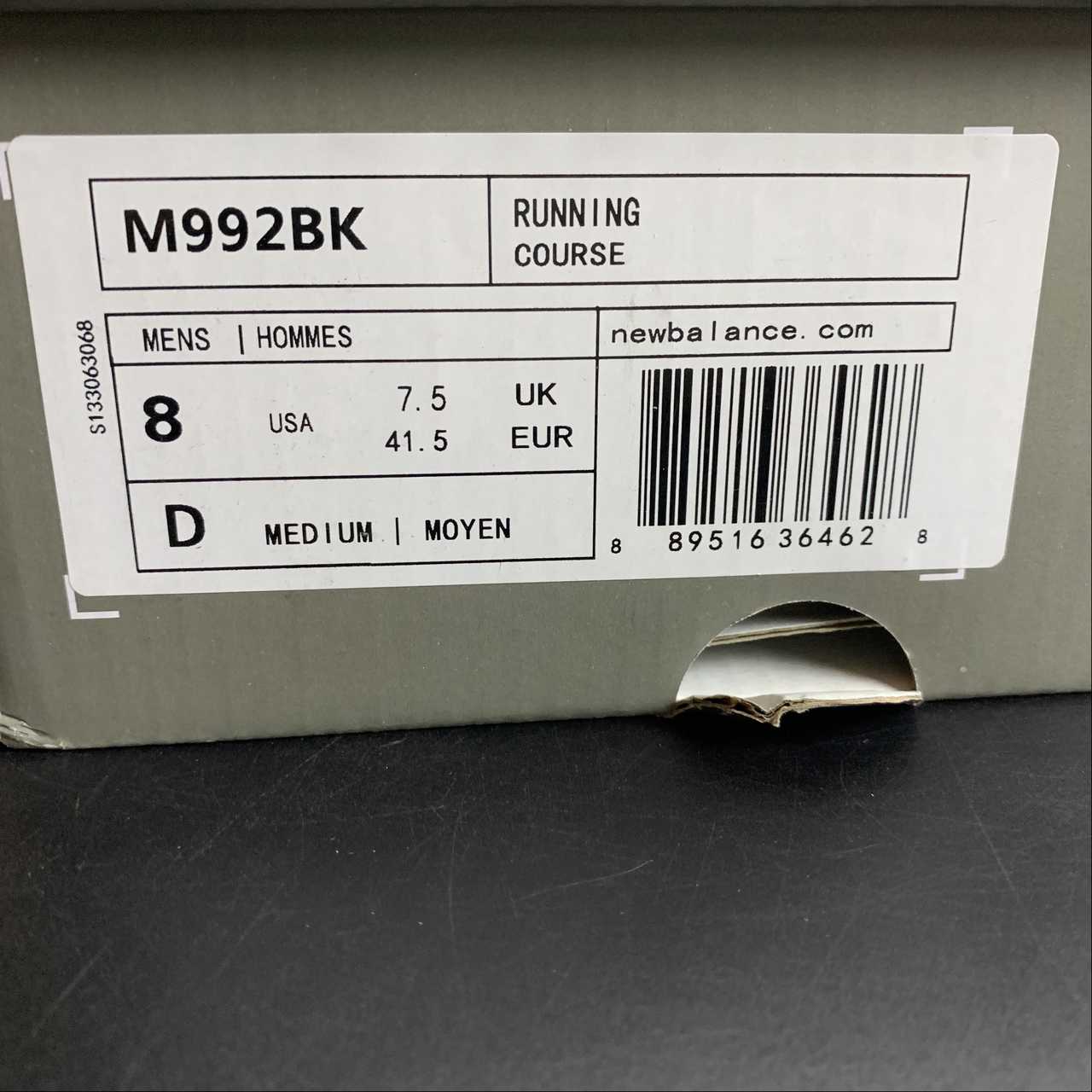 Replica New Balance Shoe New Balance NB992 M992BK  36 -45