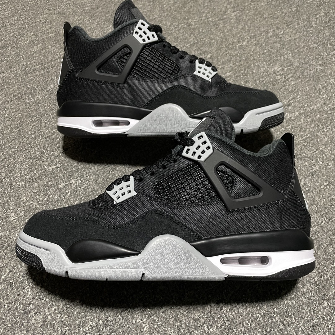 Replica Air Jordan Shoe Air Jordan 4 Retro Black Canvas AJ4 DH7138-006 size 40-47.5