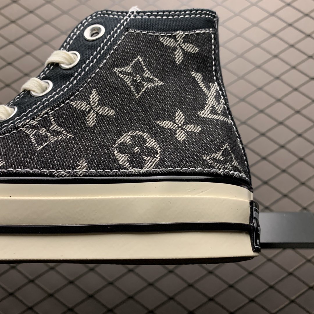 Replica Louis Vuitton Shoe Converse Chuck 1970S LV Hi Black Size 35-44