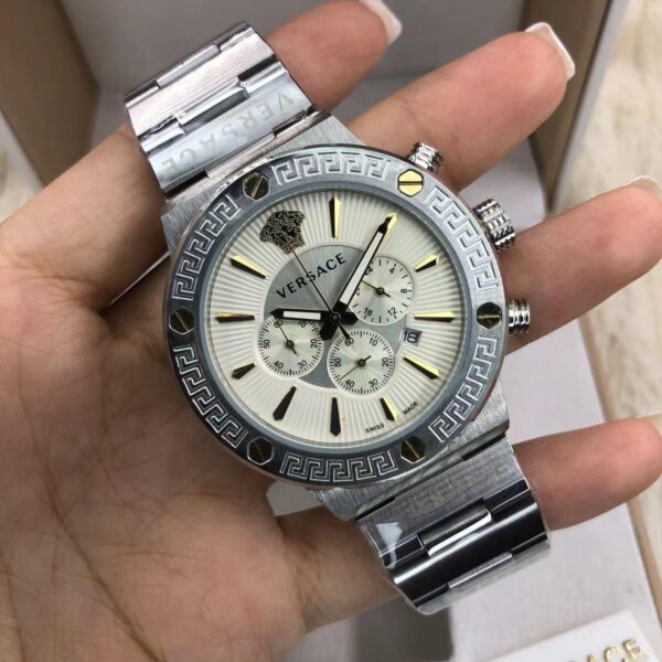 Replica Versace 904l Stainless Steel Quartz Watch 44MM