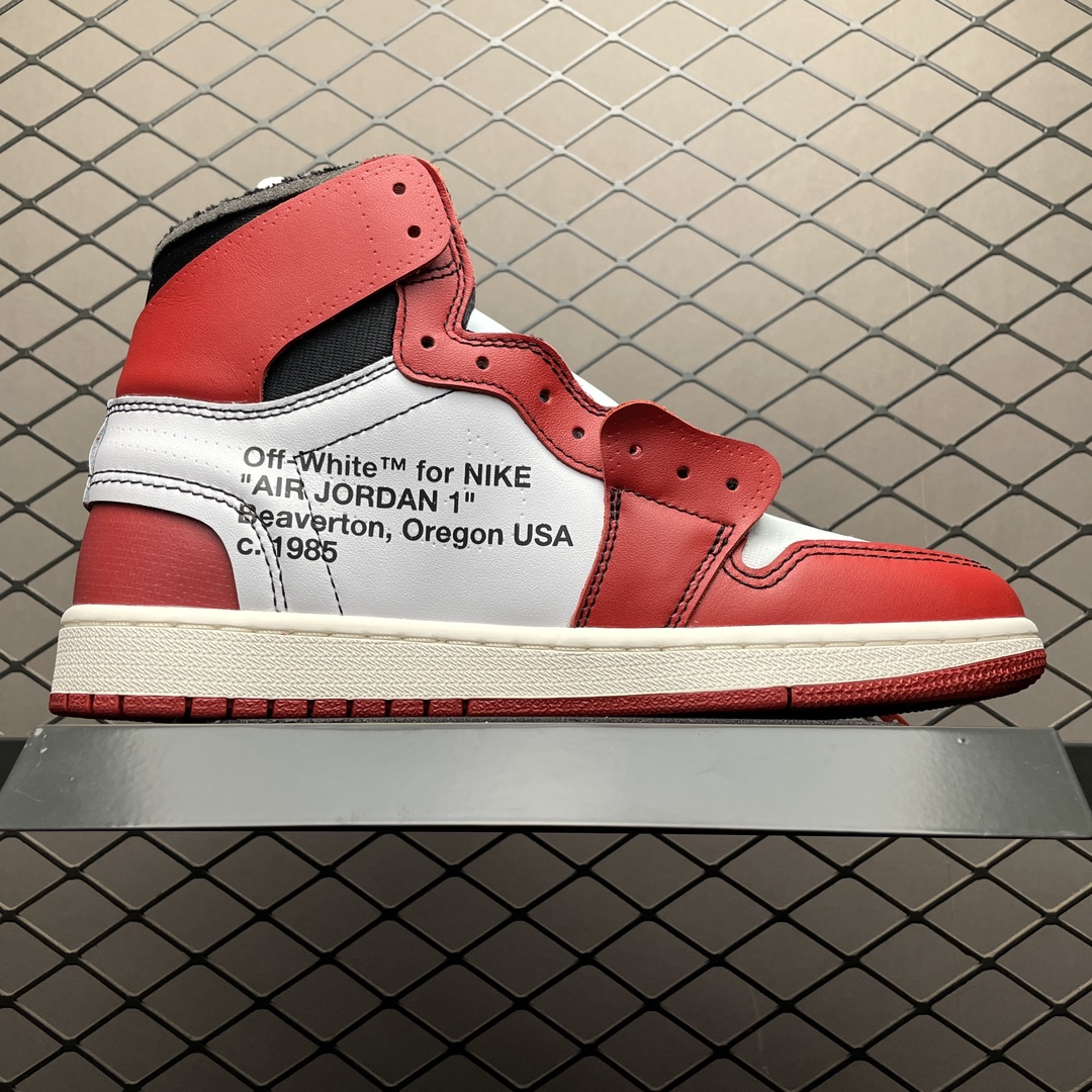 Replica OFF White Shoe Air Jordan 1 x Off-White The ten Chicago OW AA3834-101 Size 36-47.5