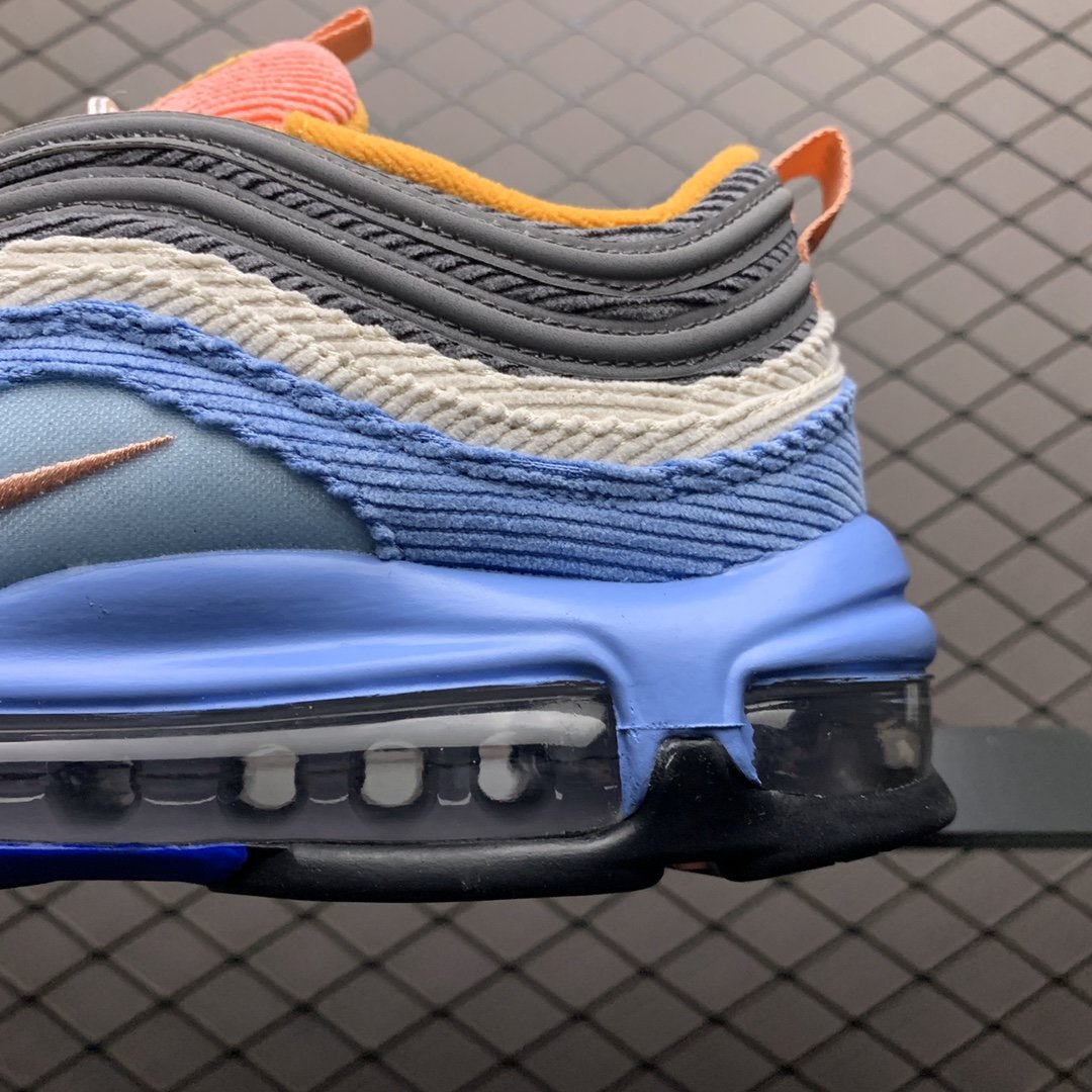 Replica Nike Air Max Shoe Nike Air Max 97 Blue Corduroy 3M CQ7512-462 36-45