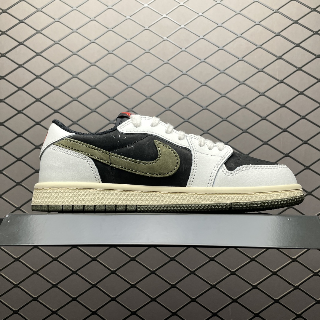 Replica Air Jordan Shoe Youth Travis Scott x Air Jordan AJ1 Low OG TS DZ5909-106 Size 27-35