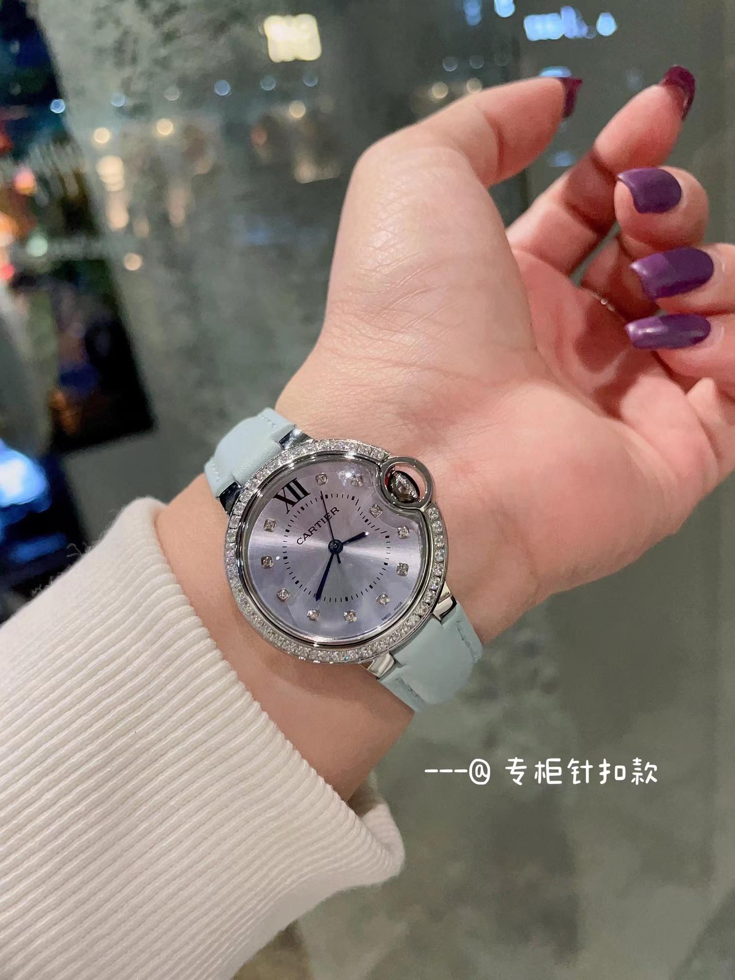 Replica Cartier Ballon Bleu 904l Stainless Steel Quartz Watch 31mm