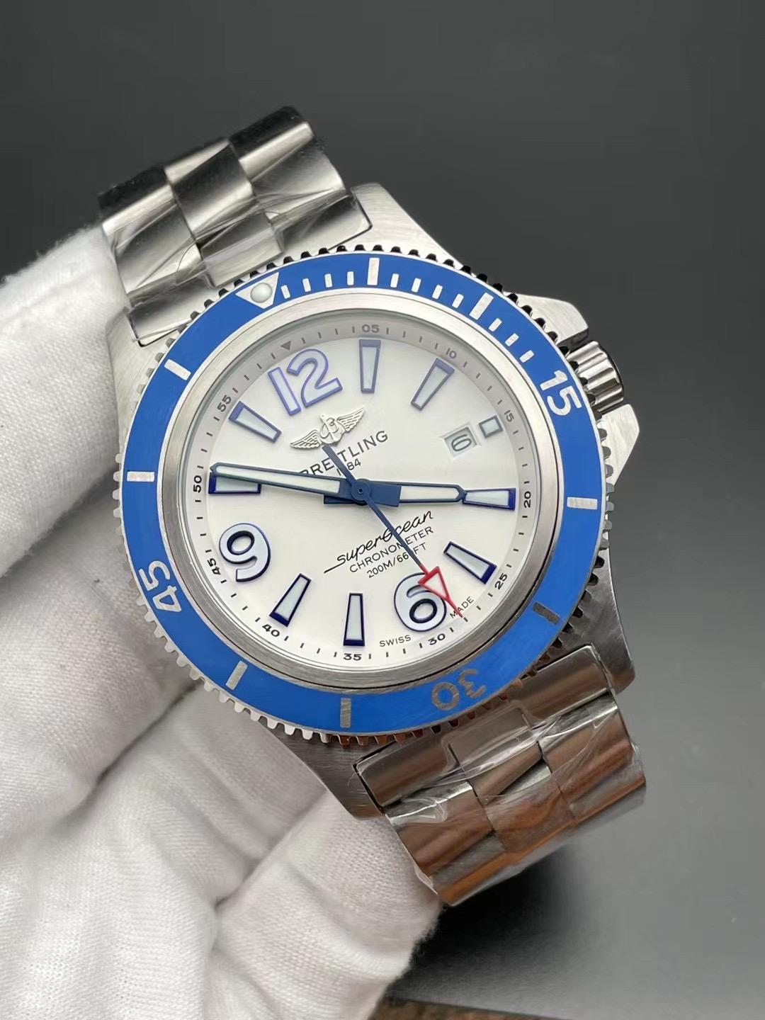 Replica BREITLING 904l Stainless Steel Automatic Machine Watch 46MM