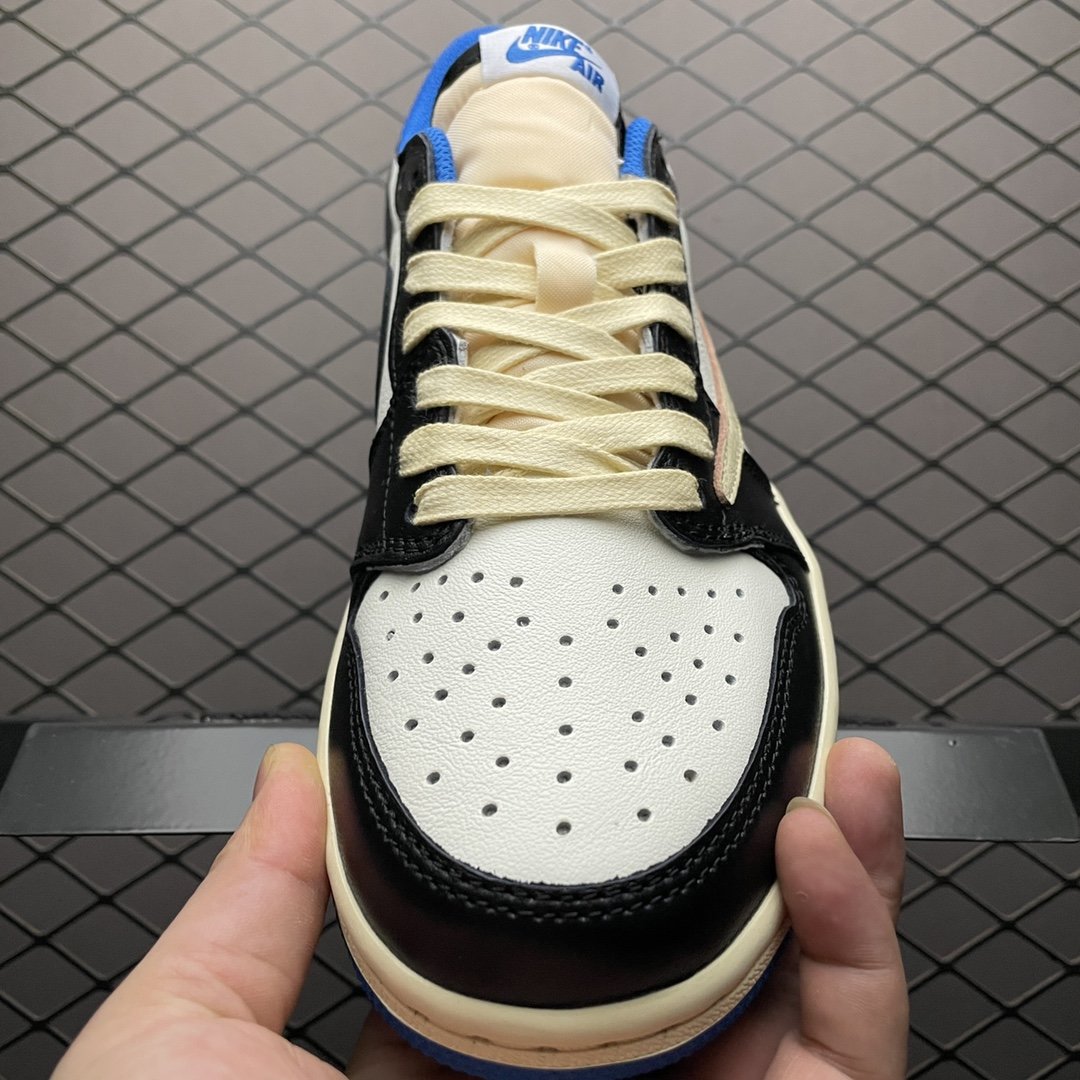 Replica Travis Scott Shoe Fragment x Travis Scott x Air Jordan 1 Military Blue DM7866-14