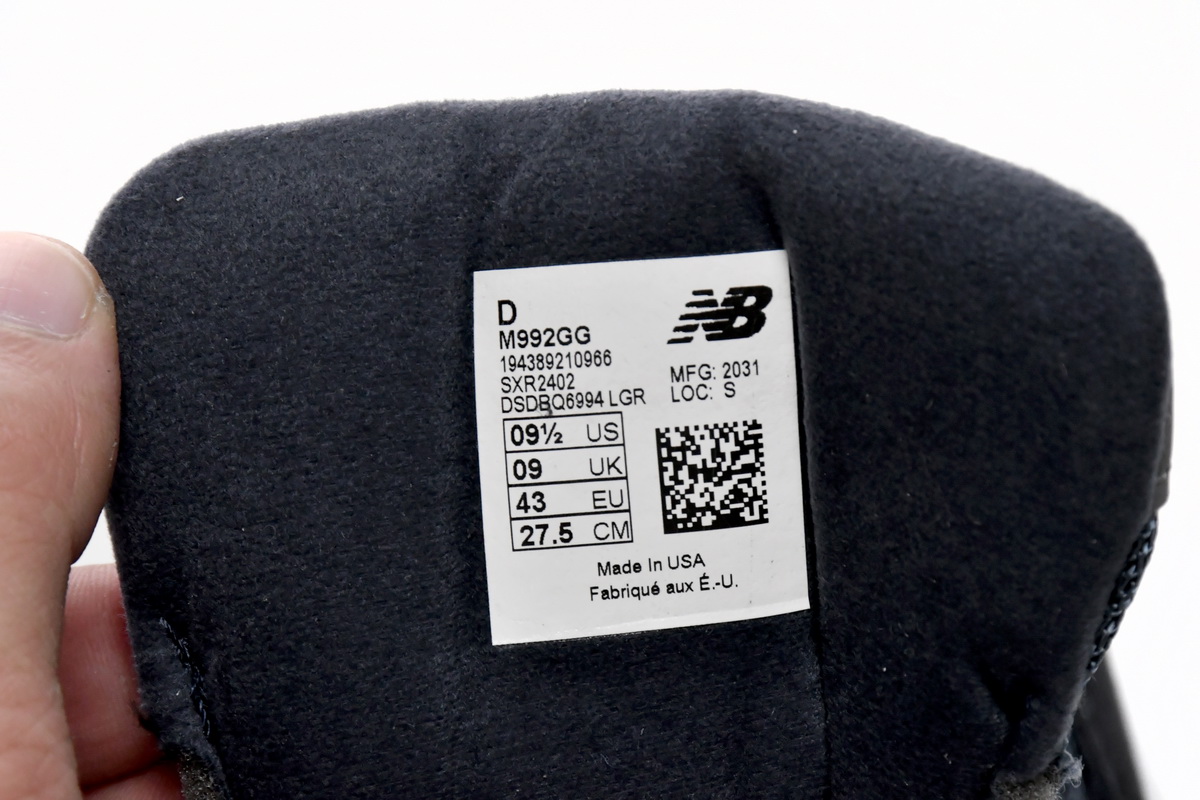 Replica New Balance Shoe M992GG New Balance 992 Navy Grey