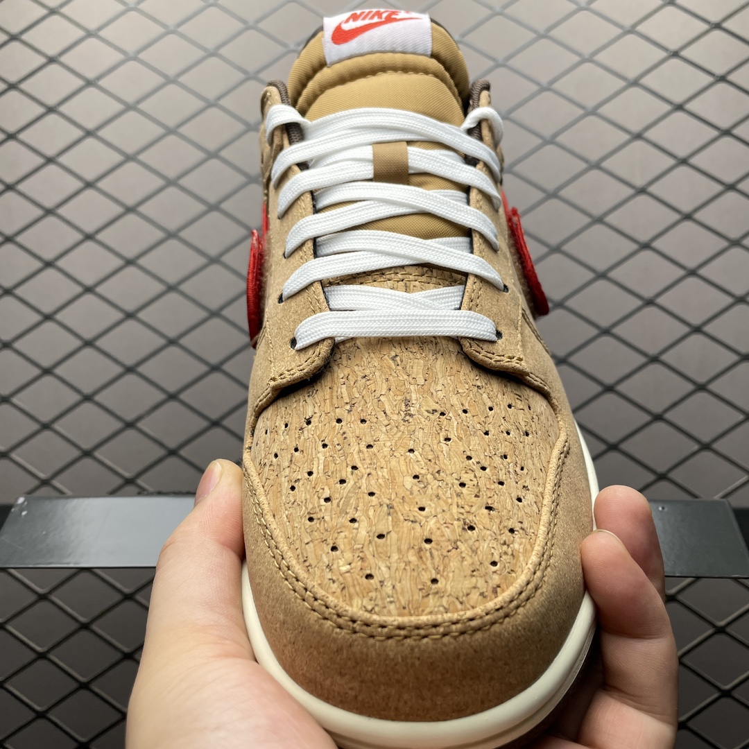 Replica Nike Dunk SB Shoe CLOT x Nike Dunk Low Cork FN0317-121 Size 36-47.5