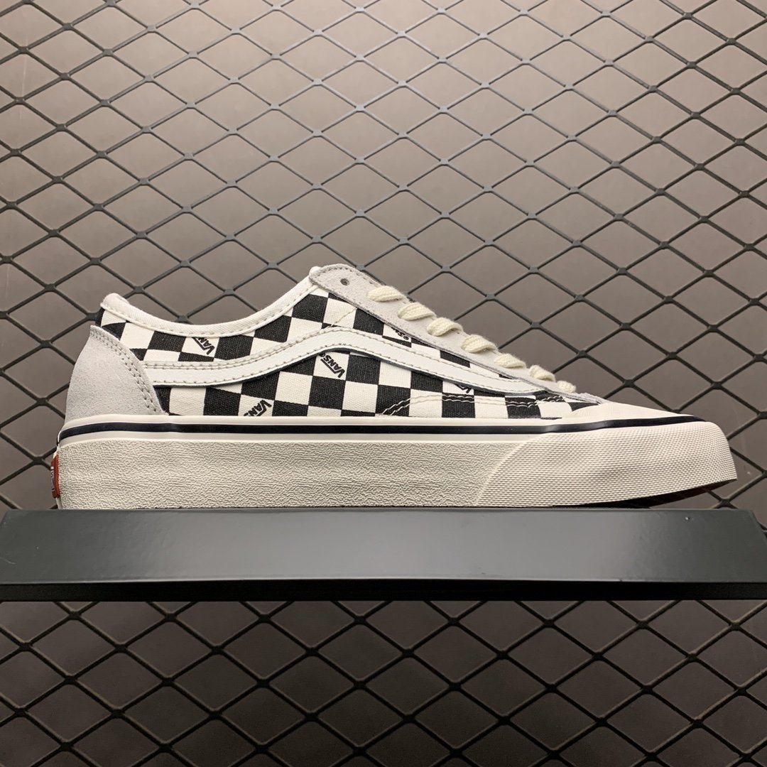 Replica Vans Shoe Vans Style 36 Gray Black White Size 35-44