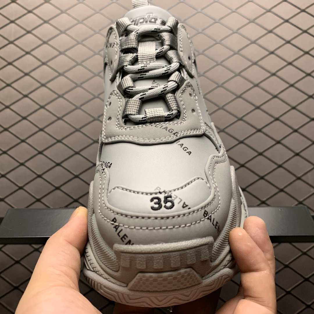 Replica Balenciaga Shoe Balenciaga Triple S All Gray Size 35-45