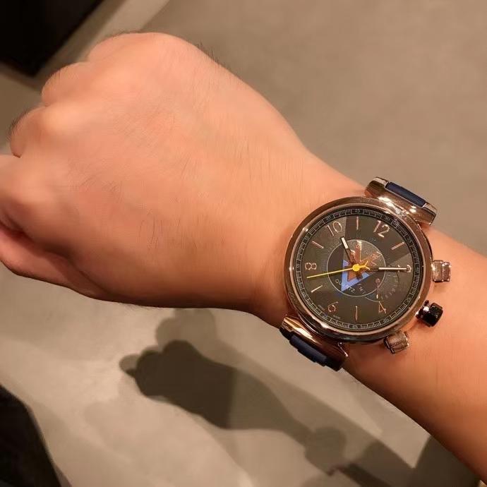 Replica LOUIS VUITTON LV 904l Stainless Steel Quartz Watch 42MM