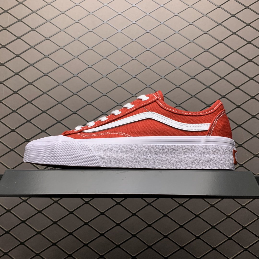 Replica Vans Shoe Vans Style 36 RED WHITE 35-44