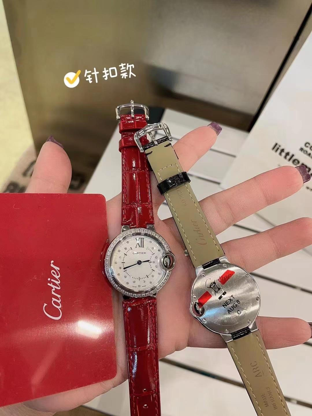 Replica Cartier Ballon Bleu 904l Stainless Steel Quartz Watch 33mm
