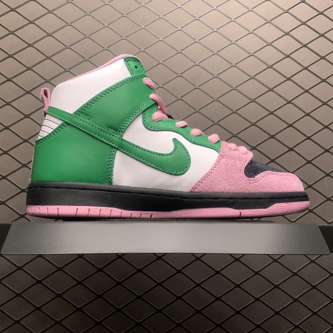 Replica Nike Dunk SB Shoe Nike SB Dunk High Pro Prm Invert Celtics CU7349-001 36-47.5