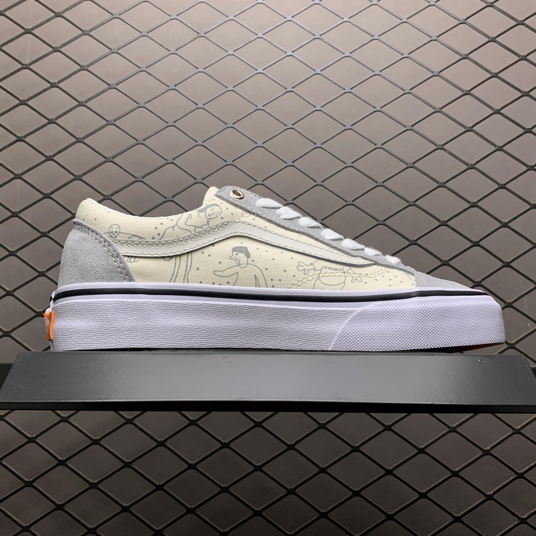Replica Vans Shoe Vans Style 36 White Gray Size 35-44