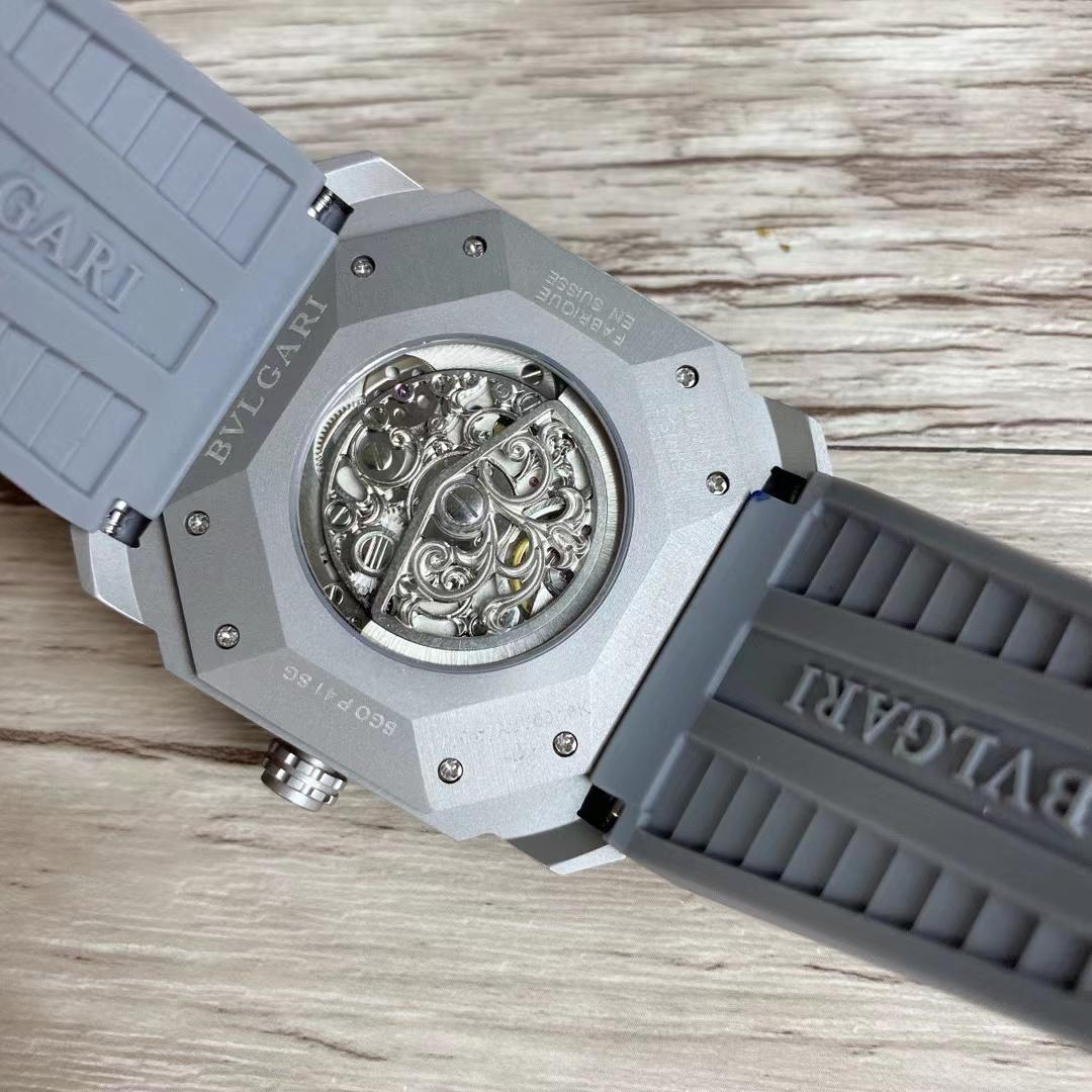 Replica BVLGARI 904l Stainless Steel Automatic Machine Watch 42MM