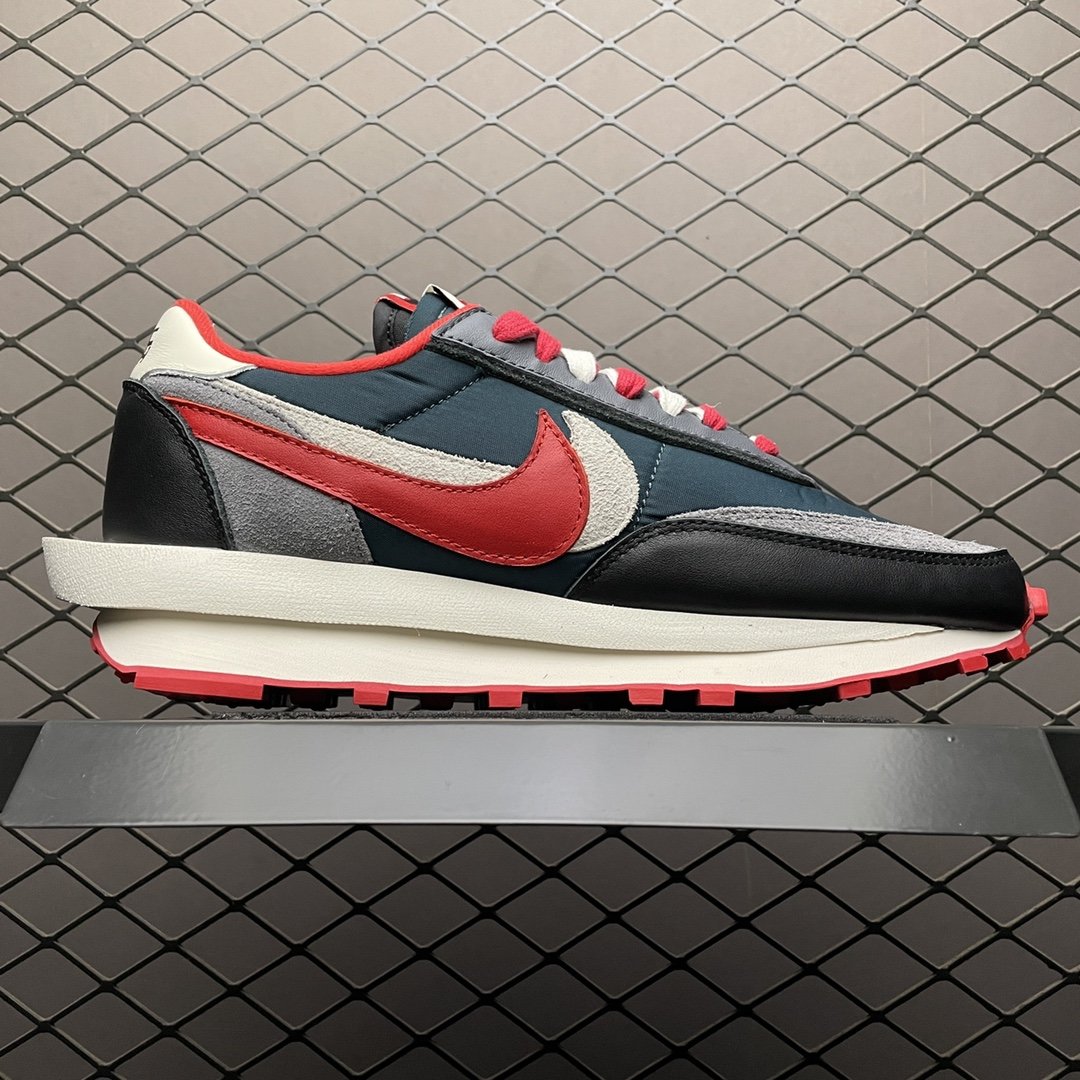 Replica Nike Shoe Undercover x Sacai x Nike LD Waffle Midnight Spruce University Red
