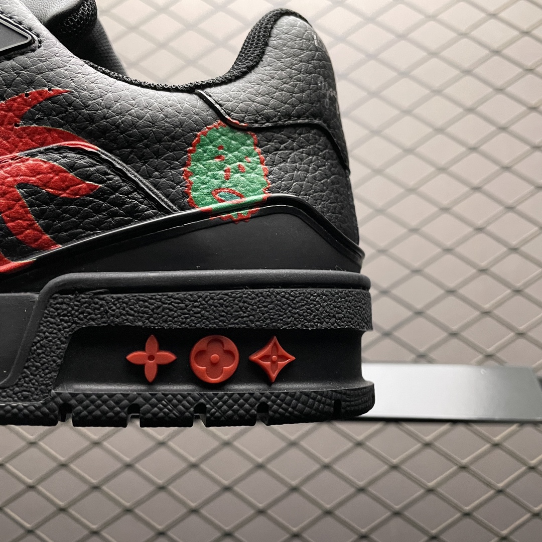 Replica Louis Vuitton Shoe Louis Vuitton LV Trainer Size 35-45 Black
