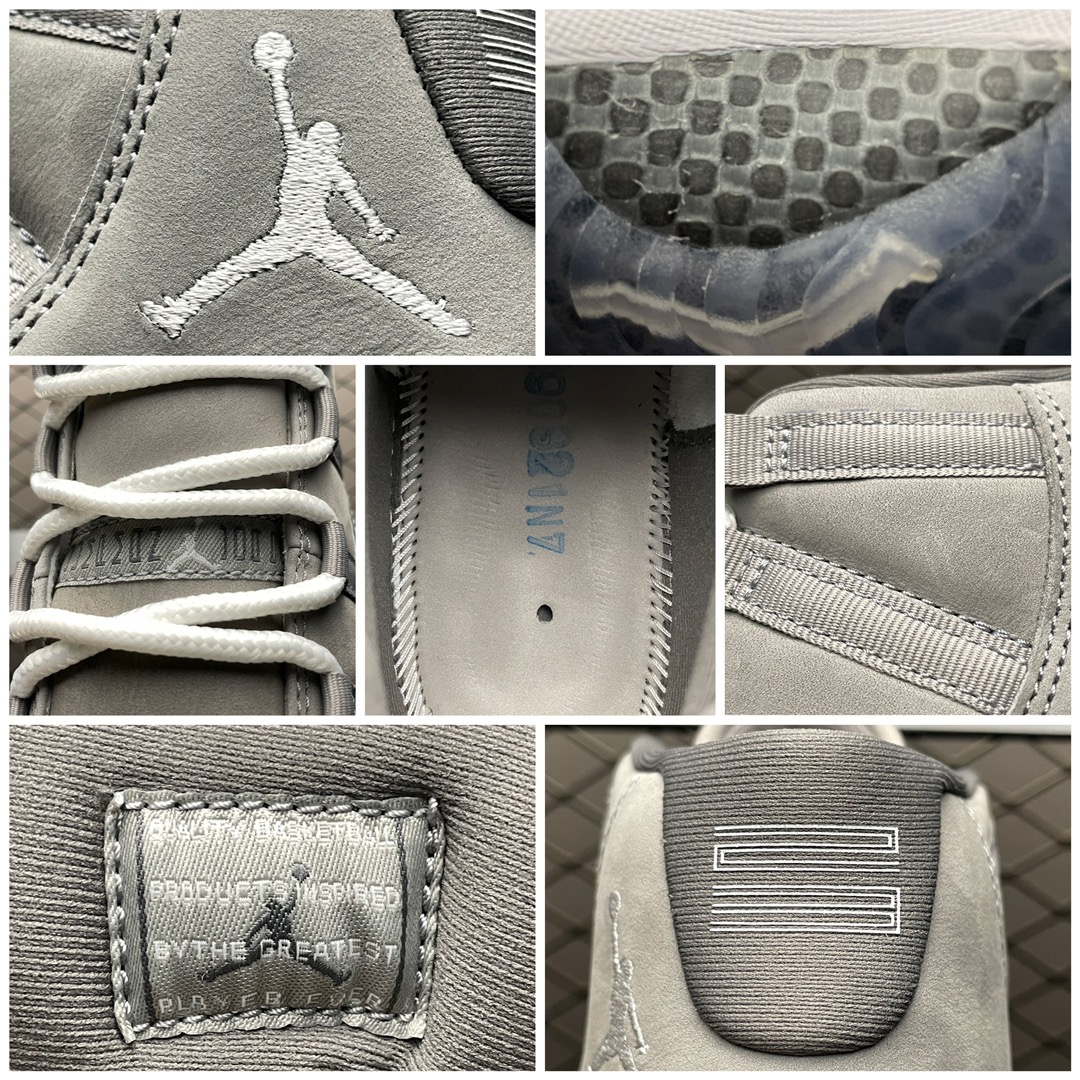 Replica Air Jordan Shoe Jordan 11 Retro Cool Grey AJ11 1  CT8012-005 Size 40-47