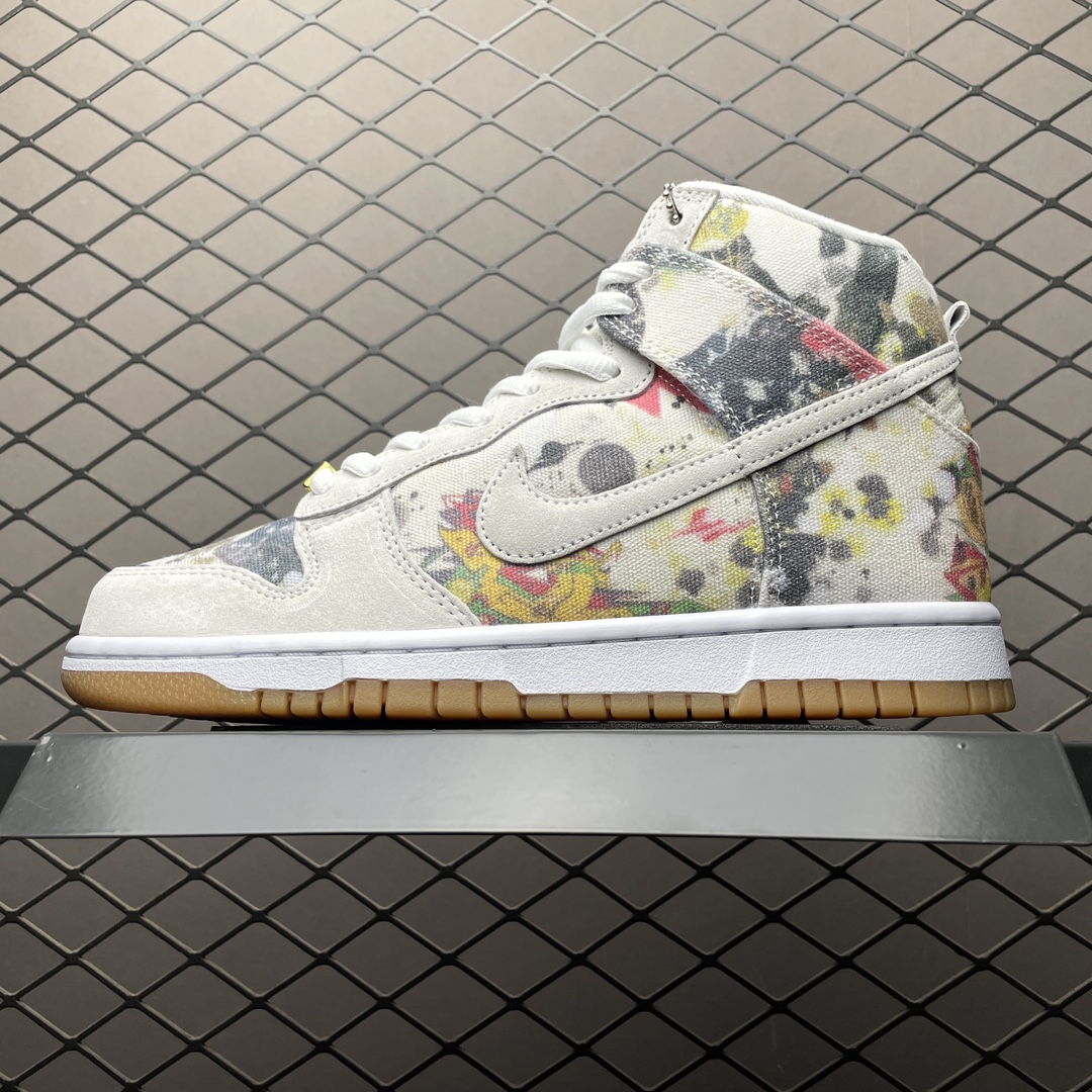 Replica Nike Dunk SB Shoe Supreme x Nike Dunk SB High Rammellzee Size 36-47.5