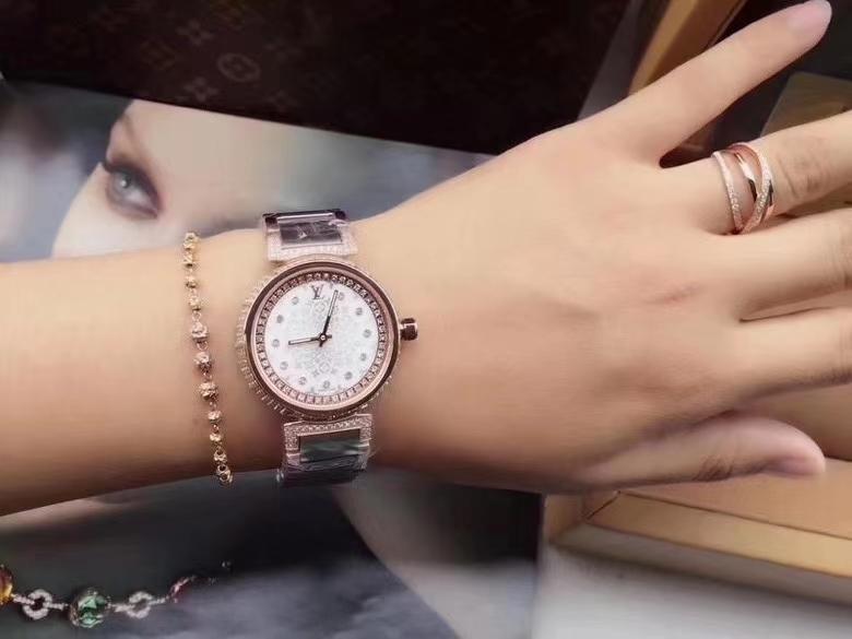 Replica LOUIS VUITTON LV 904l Stainless Steel Quartz Watch 33MM