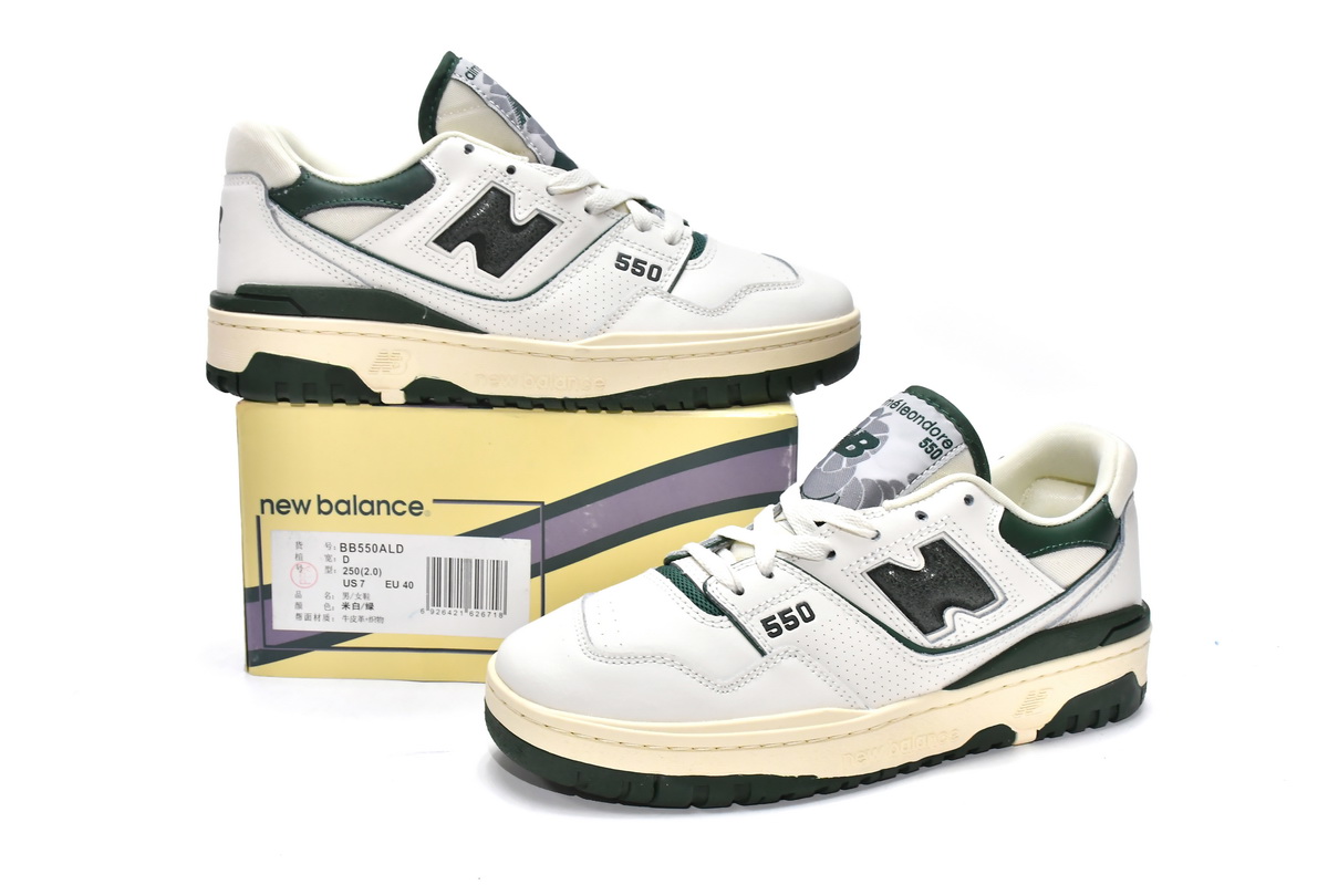 Replica New Balance Shoe BB550ALD Aim Leon Dore x New Balance 550 Evergreen
