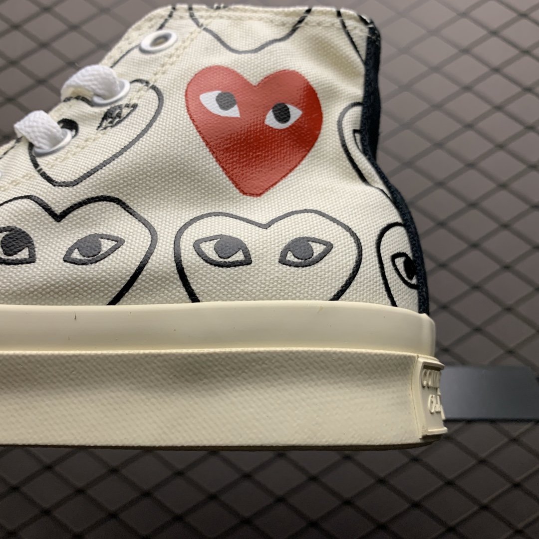 Replica Converse Shoe CDG x Converse CDG PLAY WHITE 35-44