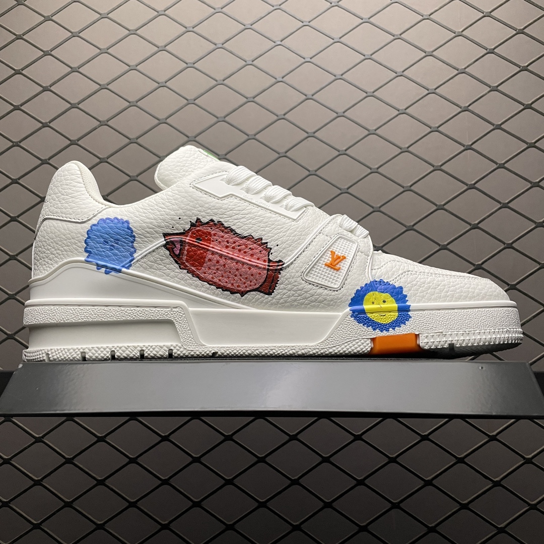 Replica Louis Vuitton Shoe Louis Vuitton LV Trainer Size 38-45 white