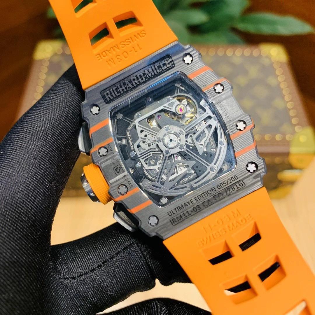 Replica Richard Mille Carbon Fiber Automatic Machine 7750 Movement Watch 42MM