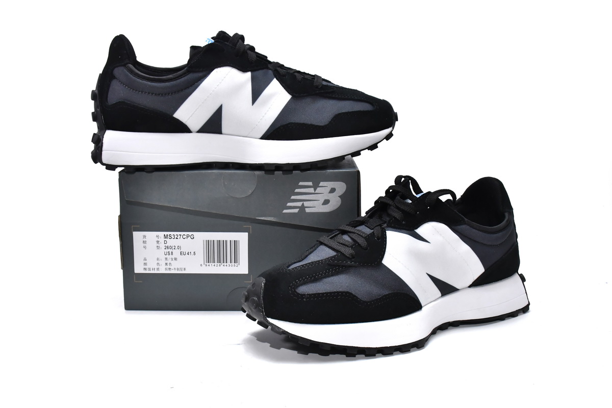 Replica New Balance Shoe MS327CPG New Balance 327 Black & White