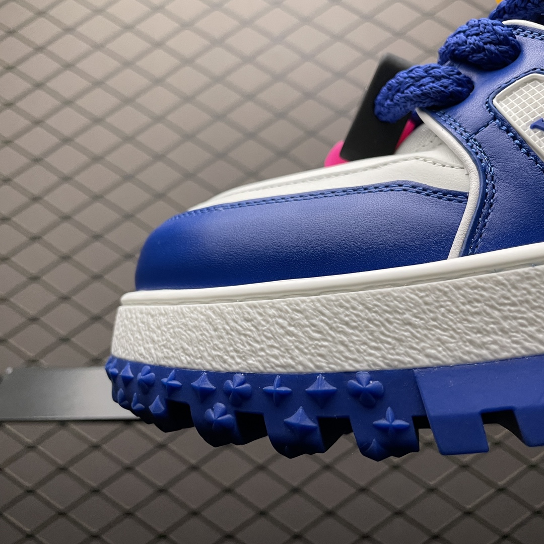 Replica Louis Vuitton Shoe Louis Vuitton LV Trainer Maxi Size 38-45 Blue White
