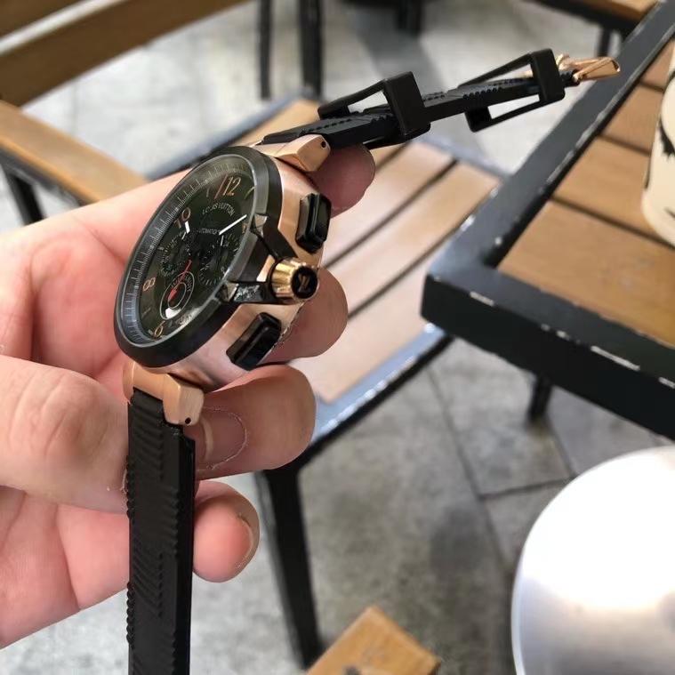 Replica LOUIS VUITTON LV 904l Stainless Steel Quartz Watch 41MM
