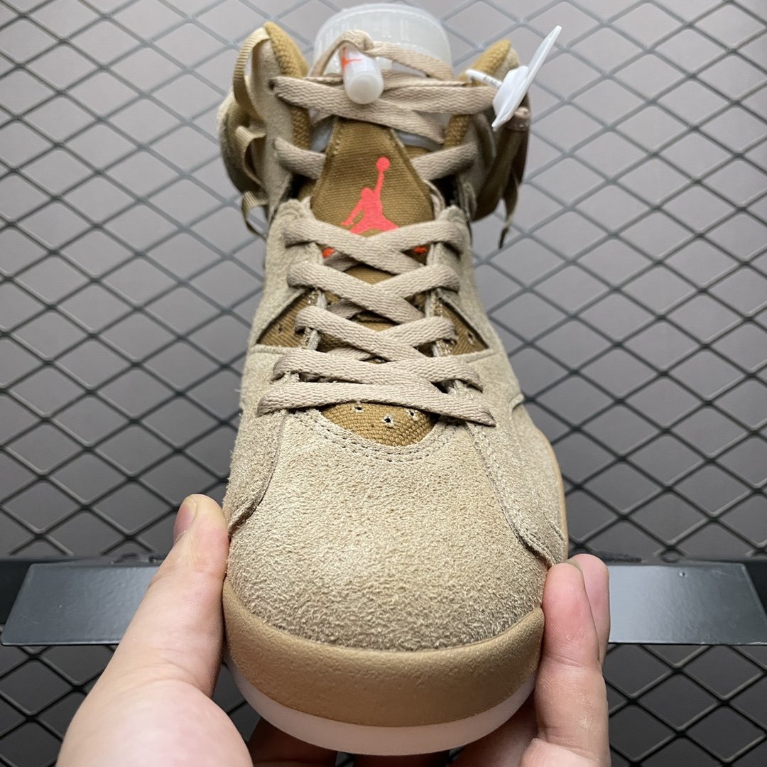 Replica Travis Scott Shoe Travis Scott Air Jordan 6 British Khaki AJ6 DH0690-200 40-47