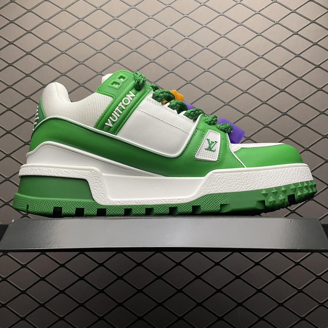 Replica Louis Vuitton Shoe Louis Vuitton LV Trainer Maxi 4-5cm SIZE 35-45 Green