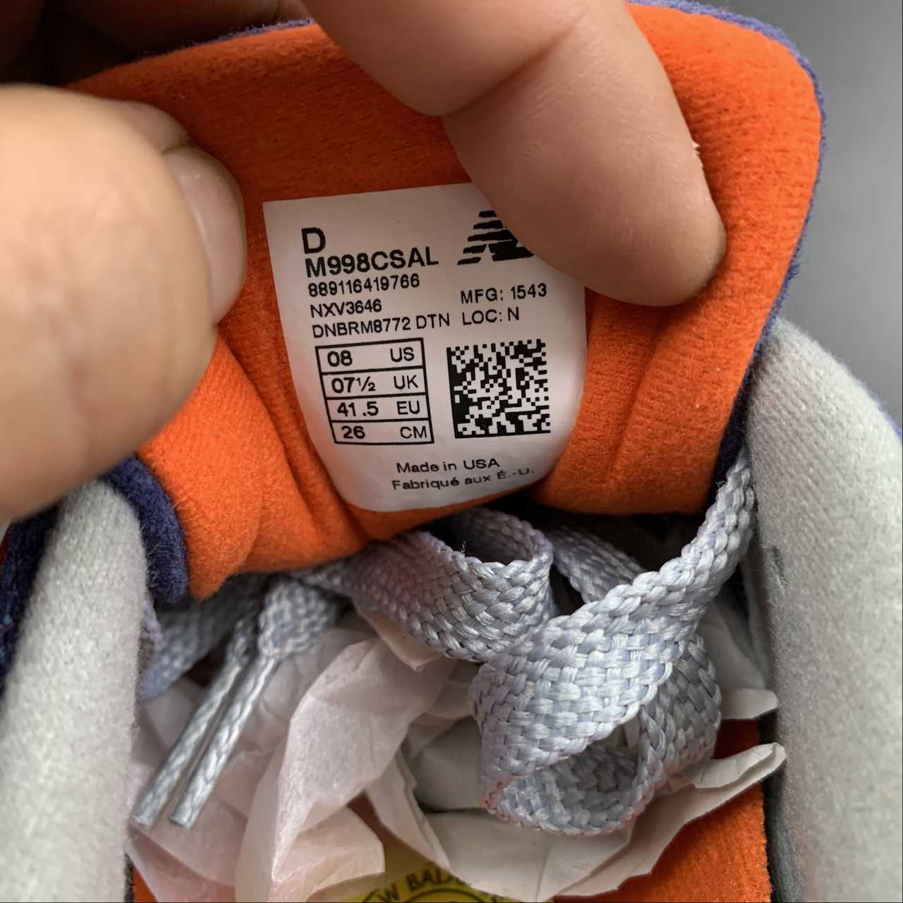 Replica New Balance Shoe New Balance NB998 M998CSAL   39.5 40 40.5 41.5 42 42.5 43 44