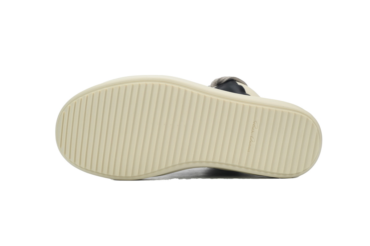 Replica Rick Owens Shoe Rick Owens GeoBasket Oversized Eylet Black White