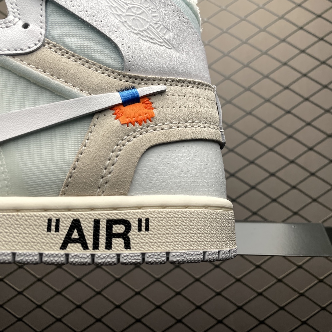 Replica OFF White Shoe Air Jordan 1 x Off-White White the ten AQ0818-100 Size 36-47.5