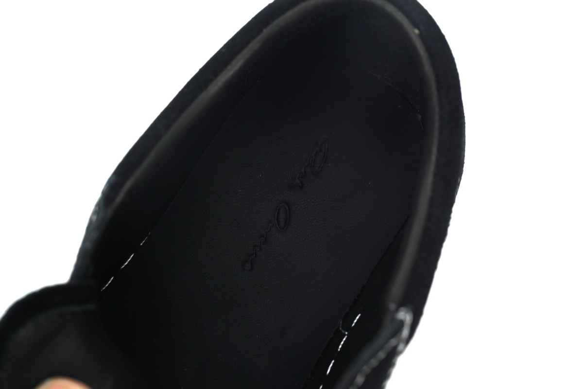 Replica Rick Owens Shoe Rick Owens Suede Vintage ‘Black Milk White