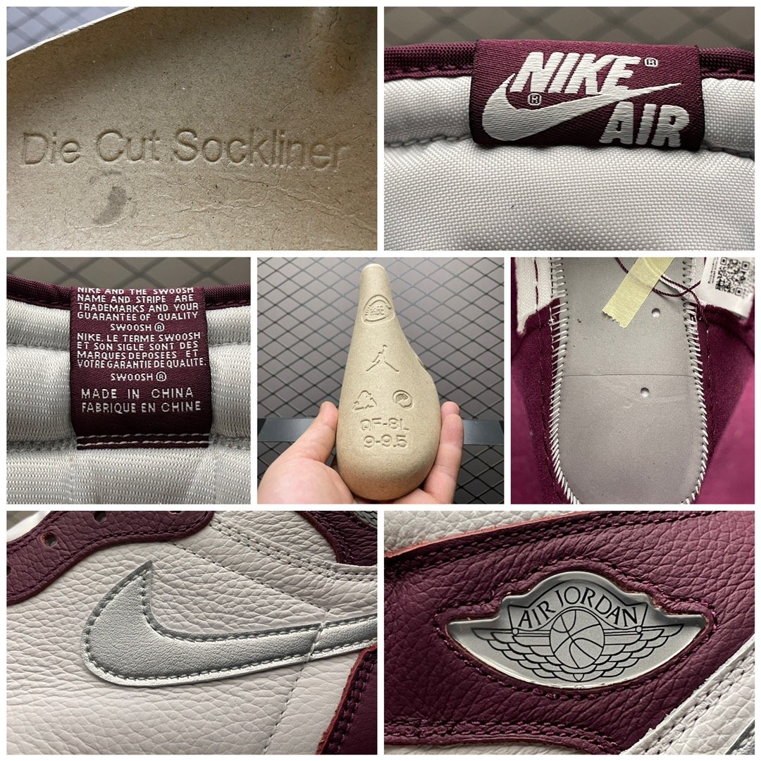 Replica Air Jordan Shoe Air Jordan 1 Bordeaux AJ1 555088-611 Size 40-47