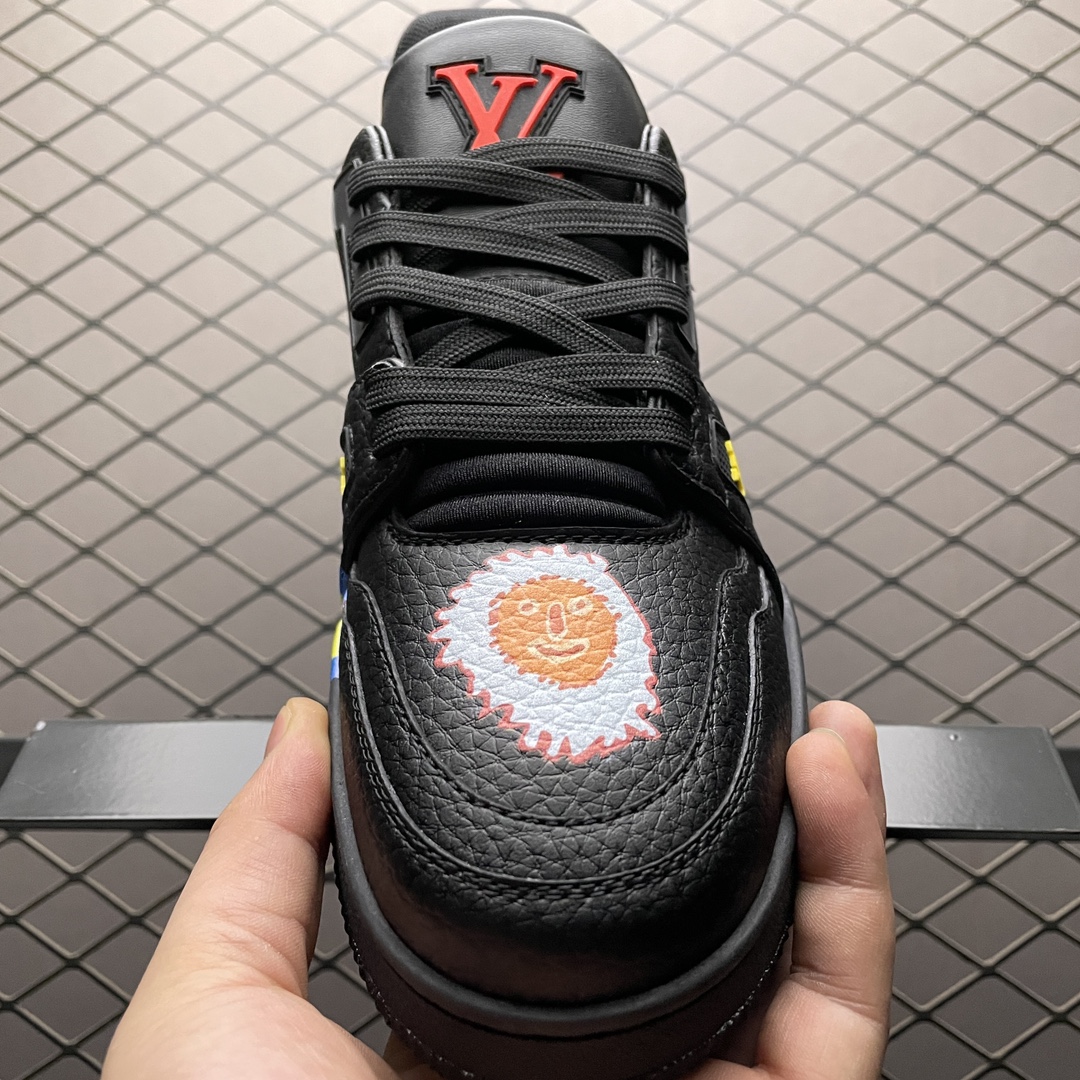 Replica Louis Vuitton Shoe Louis Vuitton LV Trainer Size 35-45 Black