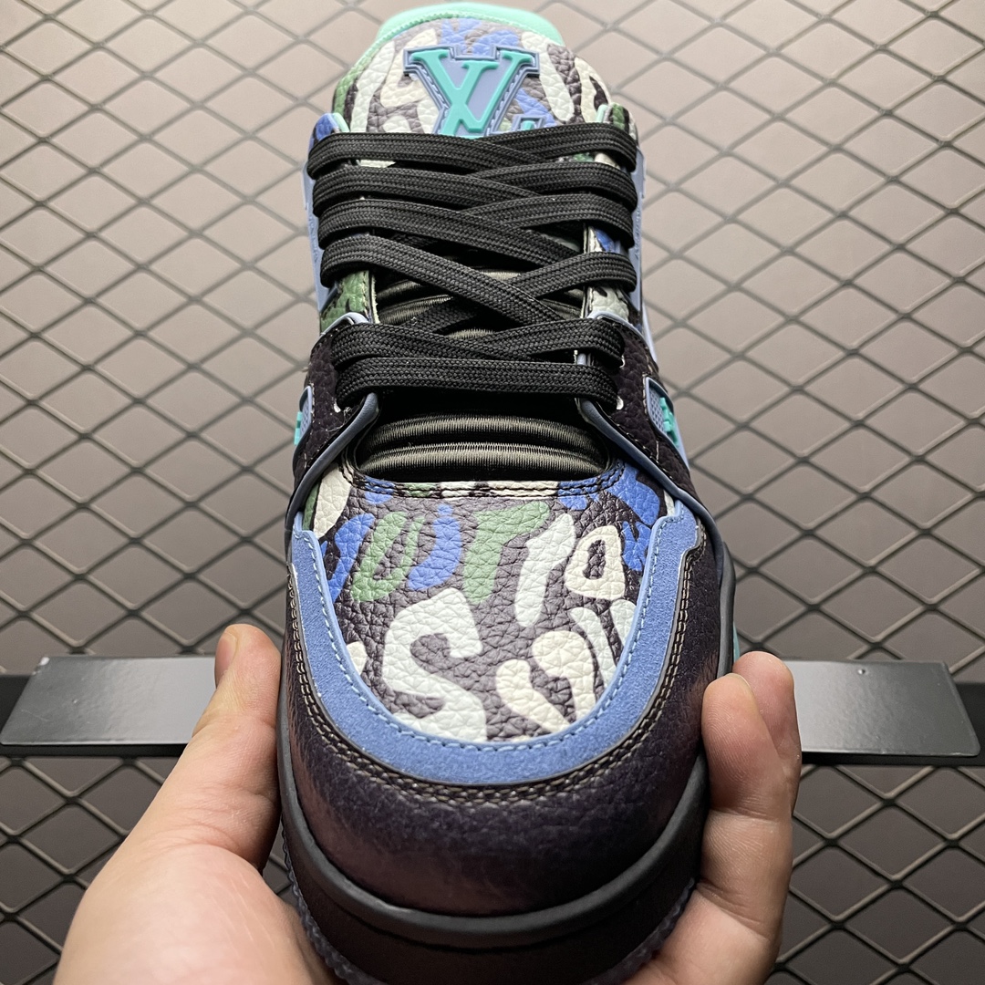 Replica Louis Vuitton Shoe Louis Vuitton LV Trainer Size 35-45 Purple