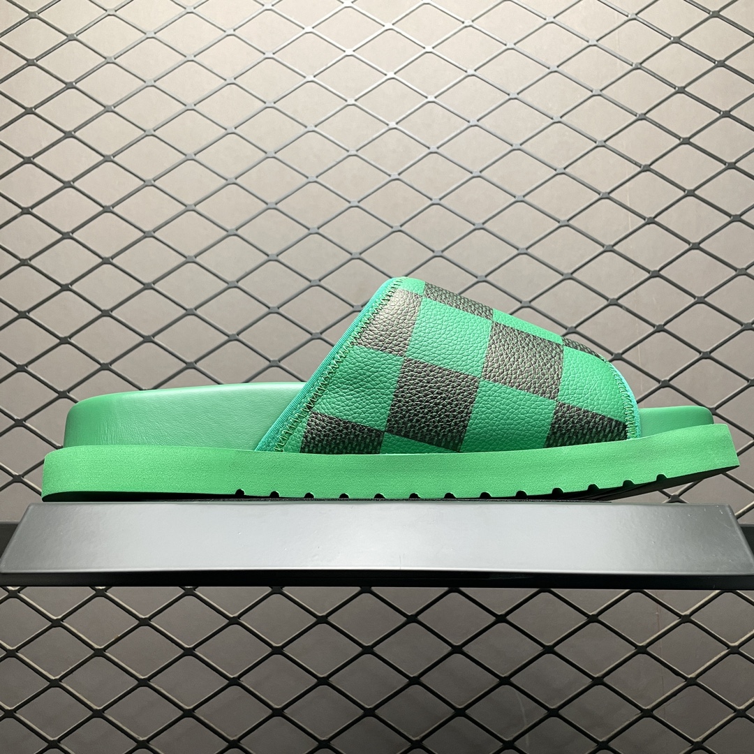 Replica Louis Vuitton Shoe Louis Vuitton Oasis Miami Damier Size 38-46 Green