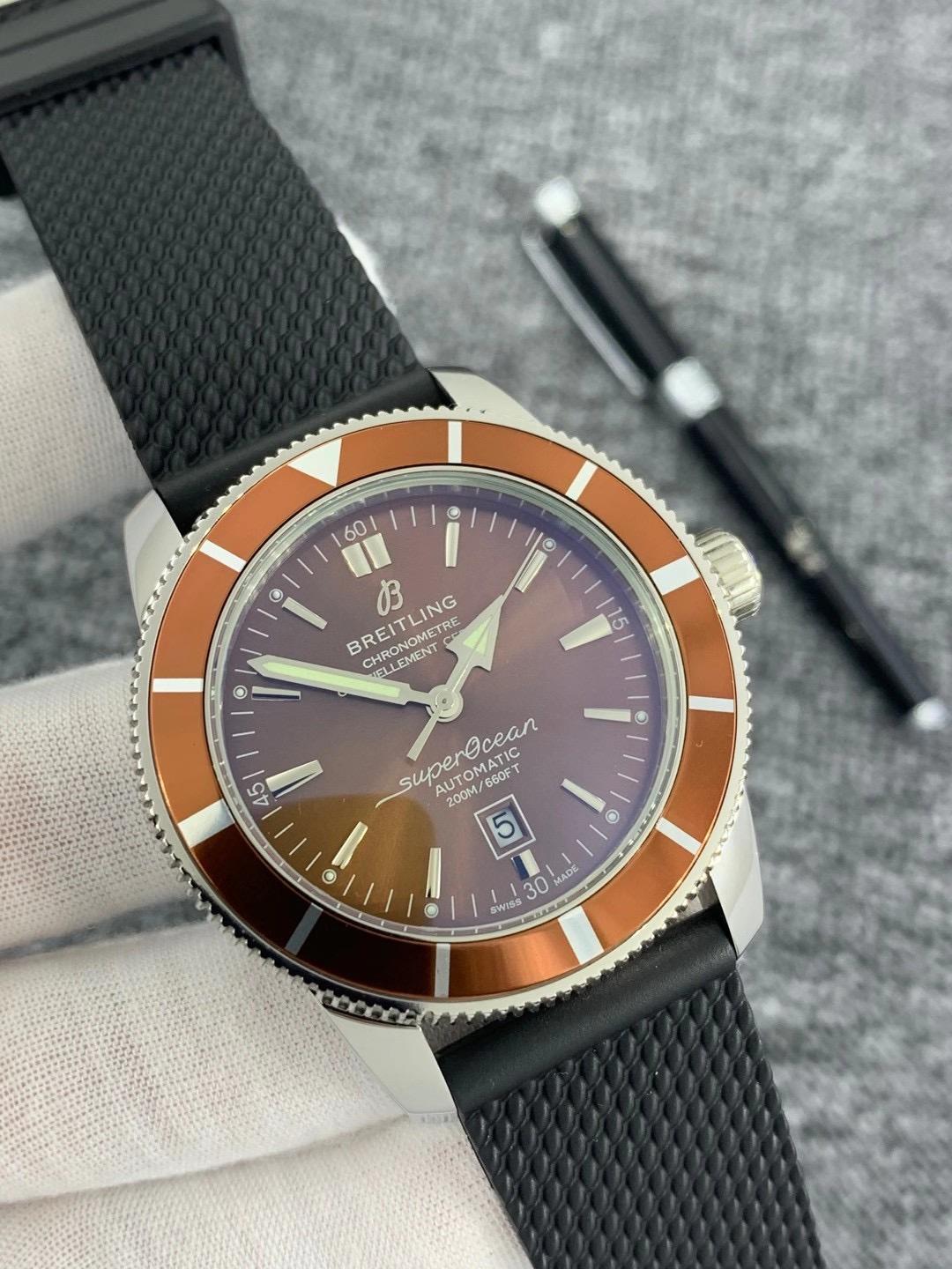 Replica BREITLING 904l Stainless Steel Automatic Machine Watch 46MM