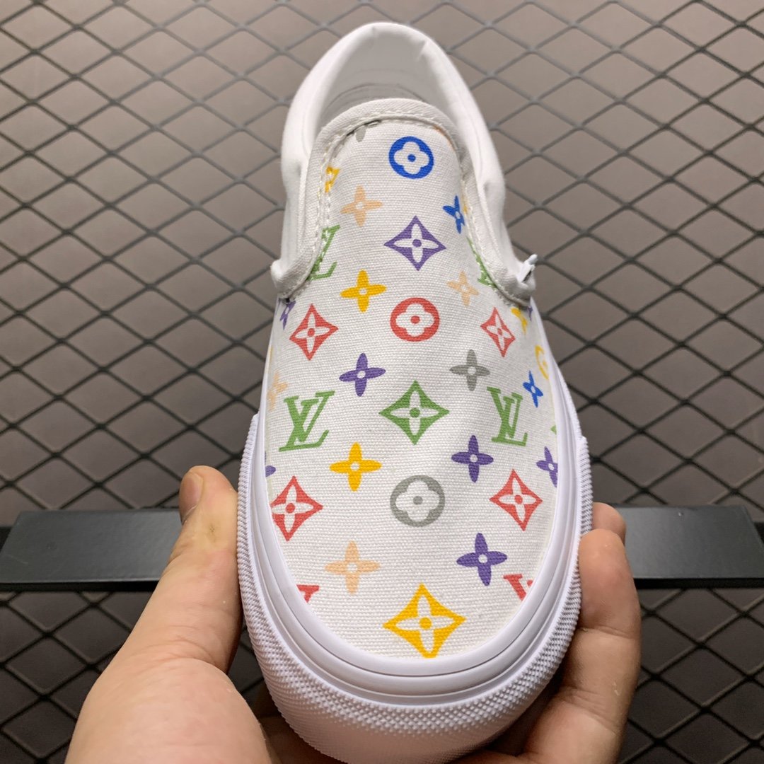 Replica Louis Vuitton Shoe Vans Slip-On Low LV White Size 35-44