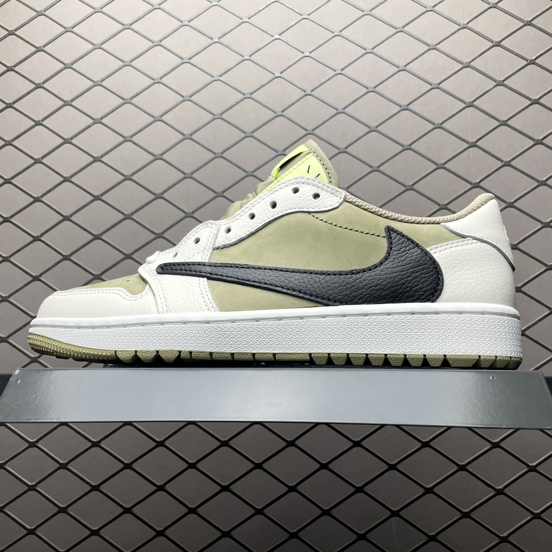 Replica Travis Scott Shoe Travis Scott x Air Jordan 1 Golf AJ1 FZ3124-200 Size 40-47.5