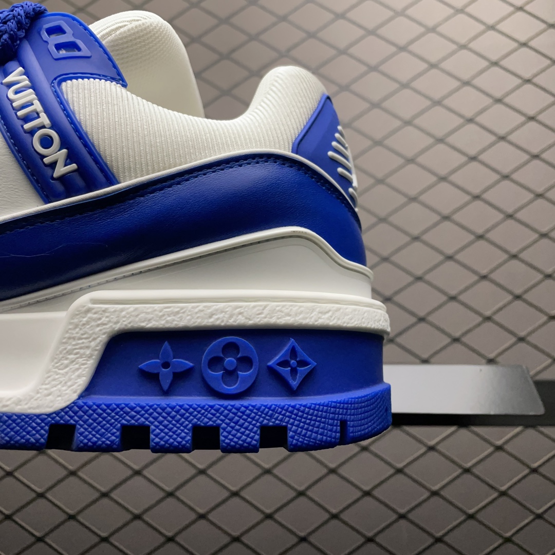 Replica Louis Vuitton Shoe Louis Vuitton LV Trainer Maxi Size 38-45 Blue White