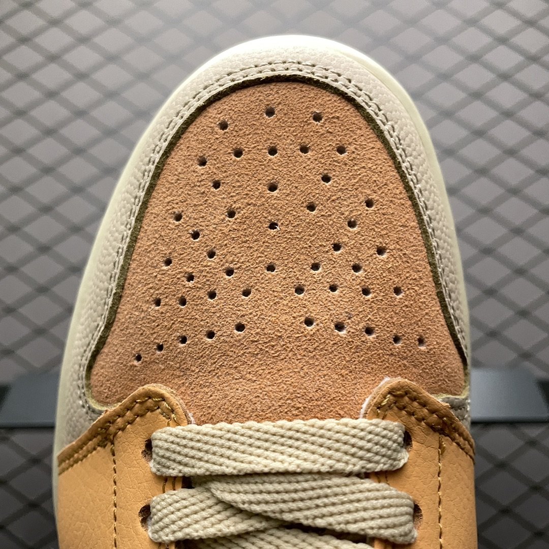 Replica Air Jordan Shoe Air Jordan 1 Mid Apricot Orange DH4270-800 36-40