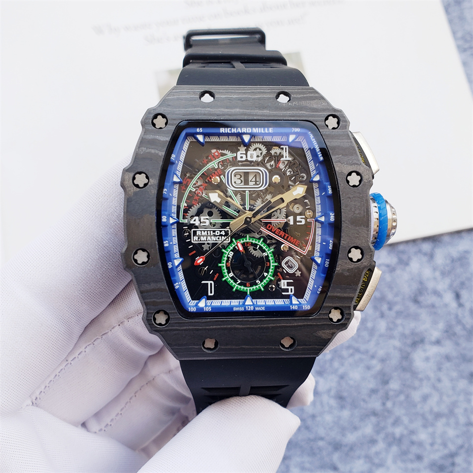 Replica Richard Mille Carbon Fiber Automatic Machine Watch 44MM